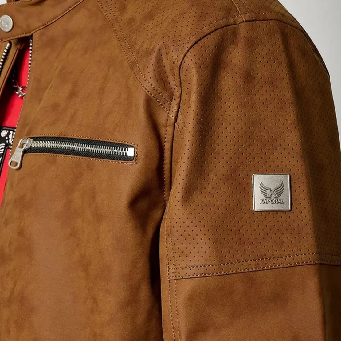 KaporalVeste en viscose LIRAK Camel
