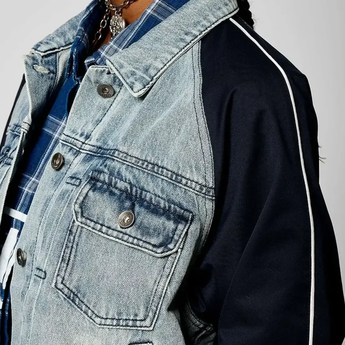 KaporalVeste VOILAbimatière bleu en coton