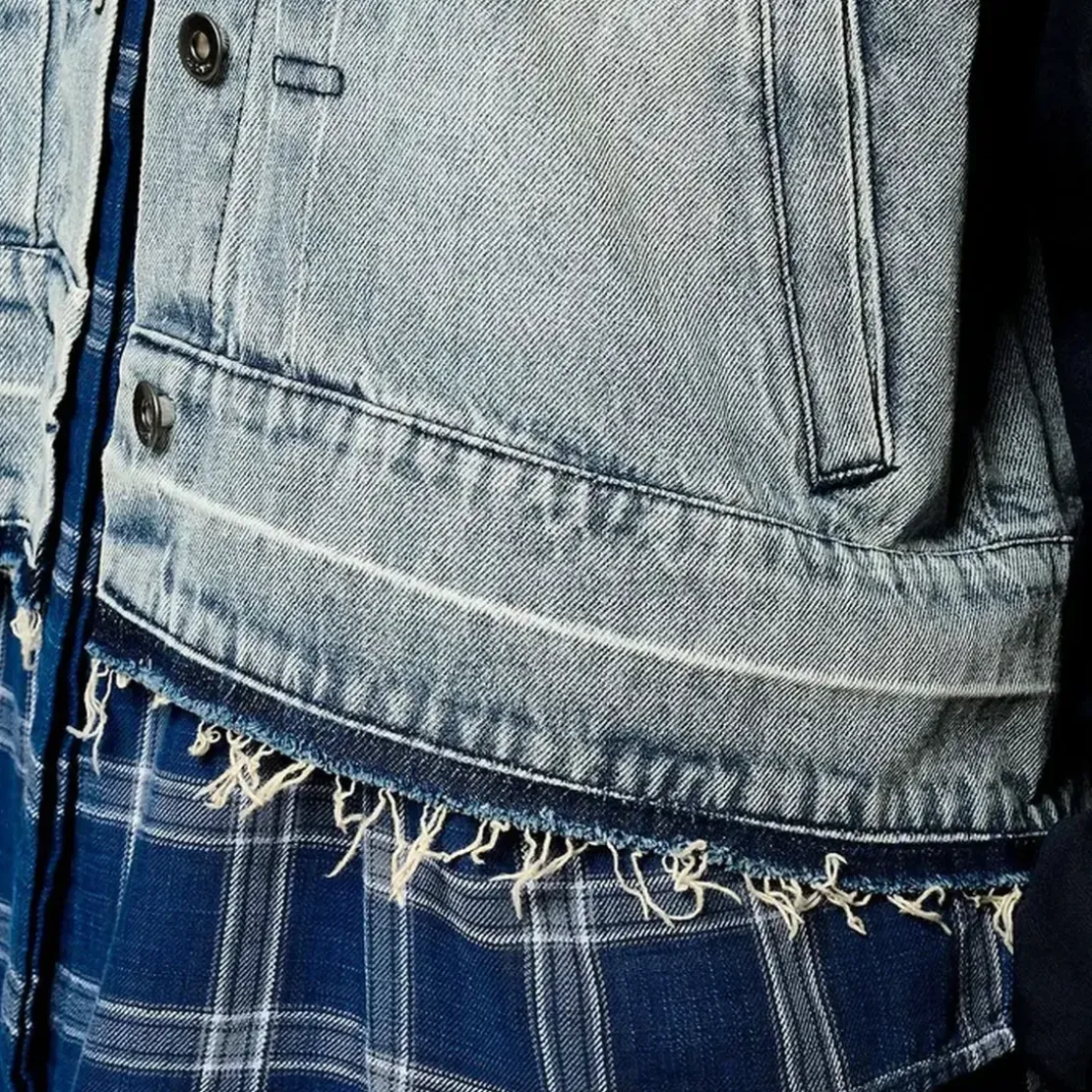 KaporalVeste VOILAbimatière bleu en coton