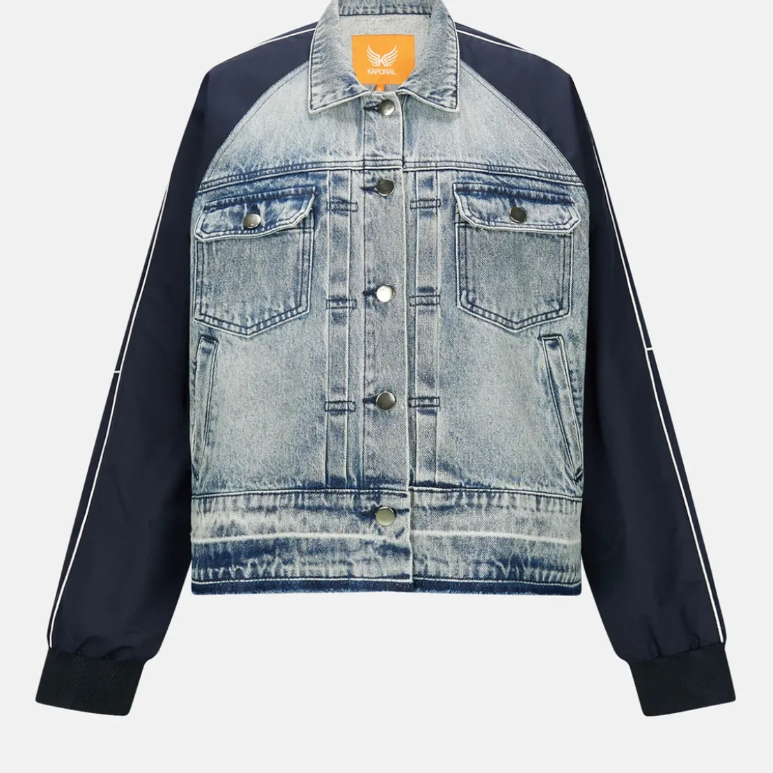 KaporalVeste VOILAbimatière bleu en coton
