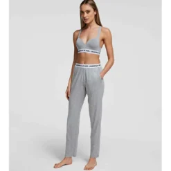Karl LagerfeldBas de pyjama pantalon logoté - Gris - Karl Lagerfeld