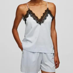 Karl LagerfeldBas de Pyjama Short Blanc Karl Lagerfeld en coton