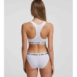 Karl LagerfeldBralette sans armatures logotée - Blanc - Karl Lagerfeld