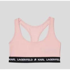 Karl LagerfeldBralette sans armatures logotée - Rose - Karl Lagerfeld