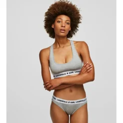 Karl LagerfeldCulotte logotee - Gris à taille blanc- KARL LAGERFELD