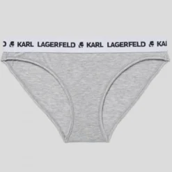 Karl LagerfeldCulotte logotee - Gris à taille blanc- KARL LAGERFELD