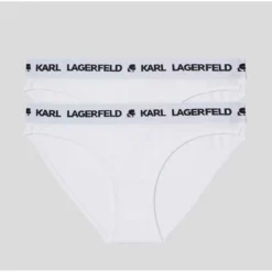 Karl LagerfeldLot de 2 culottes logotées - Blanc - Karl Lagerfeld