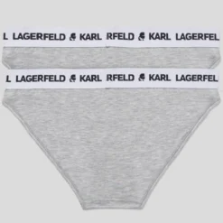 Karl LagerfeldLot de 2 Culottes Logotypées Grises- KARL LAGERFELD