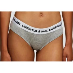 Karl LagerfeldLot de 2 Shorties Logotypés Gris- KARL LAGERFELD
