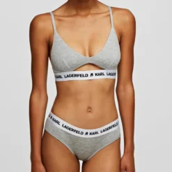 Karl LagerfeldLot de 2 Shorties Logotypés Gris- KARL LAGERFELD
