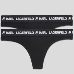 Karl LagerfeldLot de 2 Strings Logotypés Noirs- KARL LAGERFELD