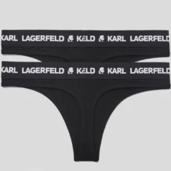 Karl LagerfeldLot de 2 Strings Logotypés Noirs- KARL LAGERFELD