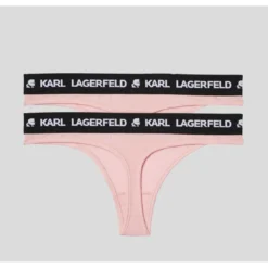 Karl LagerfeldLot de 2 strings logotés - Rose - Karl Lagerfeld