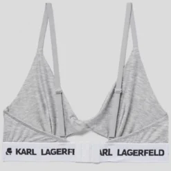 Karl LagerfeldSoutien-gorge triangle sans armatures logote - Gris- KARL LAGERFELD