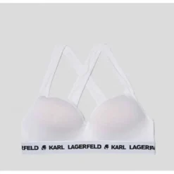 Karl LagerfeldSoutien-gorge rembourré sans armatures logoté - Blanc - Karl Lagerfeld