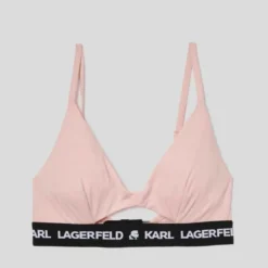 Karl LagerfeldSoutien-gorge triangle sans armatures logoté - Rose - Karl Lagerfeld