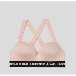 Karl LagerfeldSoutien-gorge rembourré sans armatures logoté - Rose - Karl Lagerfeld