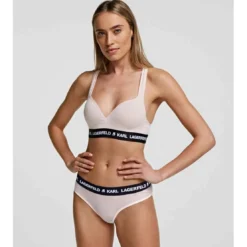 Karl LagerfeldSoutien-gorge rembourré sans armatures logoté - Rose - Karl Lagerfeld