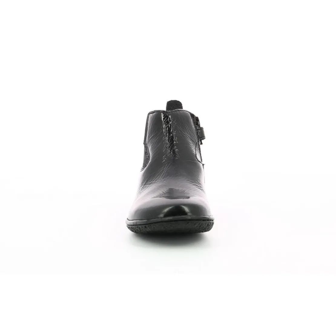 KickersBoots enfant VERMILLON Noir en cuir