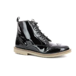 KickersBottillon enfant TYROL Noir en cuir