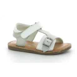 KickersSandale Fille DIAZZ blanc en cuir