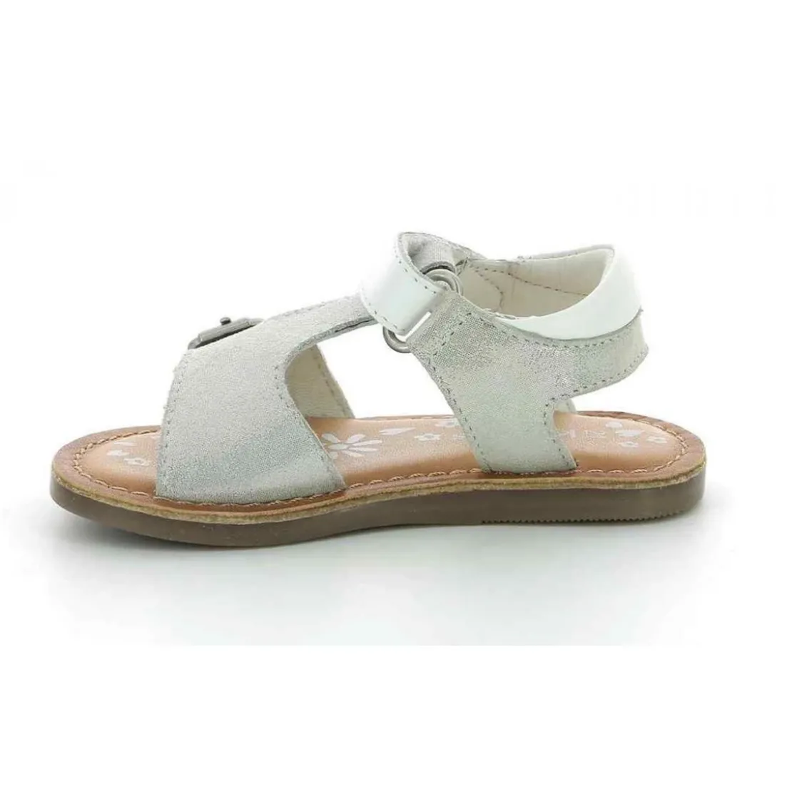 KickersSandale Fille DIAZZ blanc en cuir
