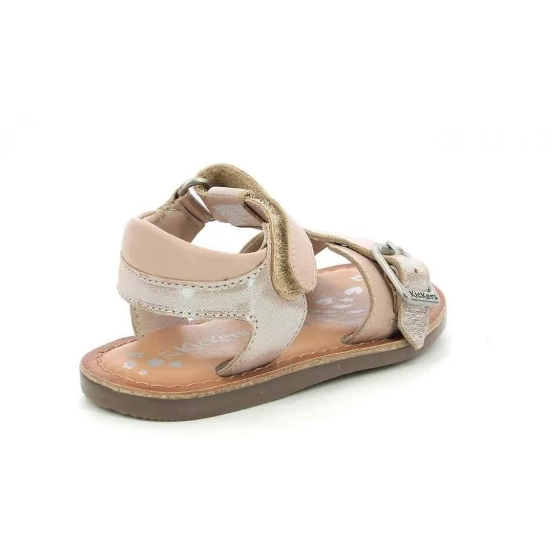 KickersSandale Fille DIAZZ rose en cuir