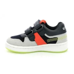 KickersSneakers Bas Garcon BISCKOTO bleu en cuir