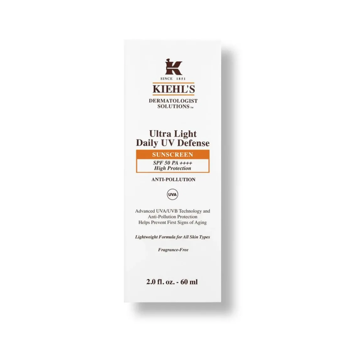 Kiehl'sCrème Solaire Visage Anti-Pollution Spf5060ml