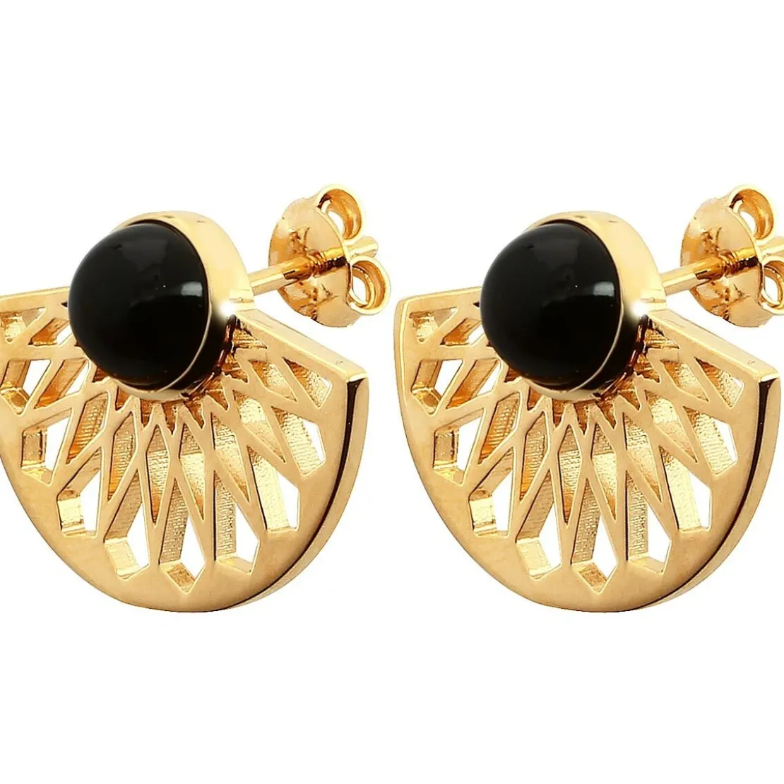 Kosma ParisBoucles d'oreilles Kosma Paris - Collection Mia Doré & Onyx Noir