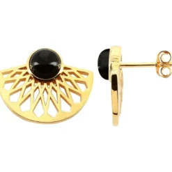 Kosma ParisBoucles d'oreilles Kosma Paris - Collection Mia Doré & Onyx Noir