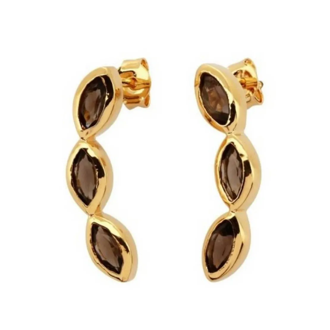 Kosma ParisBoucles d'oreilles Kosma Kira BES22978-SQS - Métal Doré Jaune & Quartz Fumé Femme