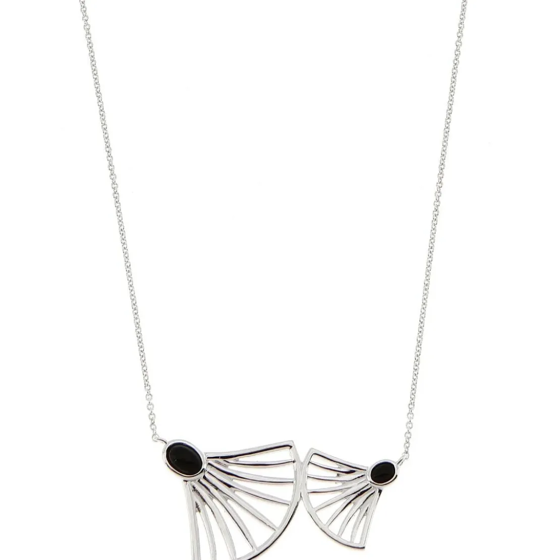 Kosma ParisCollier et pendentif Kosma Arielle BNS08176-ARGENT - Métal Argenté & Onyx Noir Femme