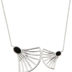 Kosma ParisCollier et pendentif Kosma Arielle BNS08176-ARGENT - Métal Argenté & Onyx Noir Femme