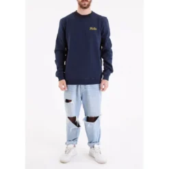 KulteSweatshirt CORPO SCRIPT - Bleu marineen coton