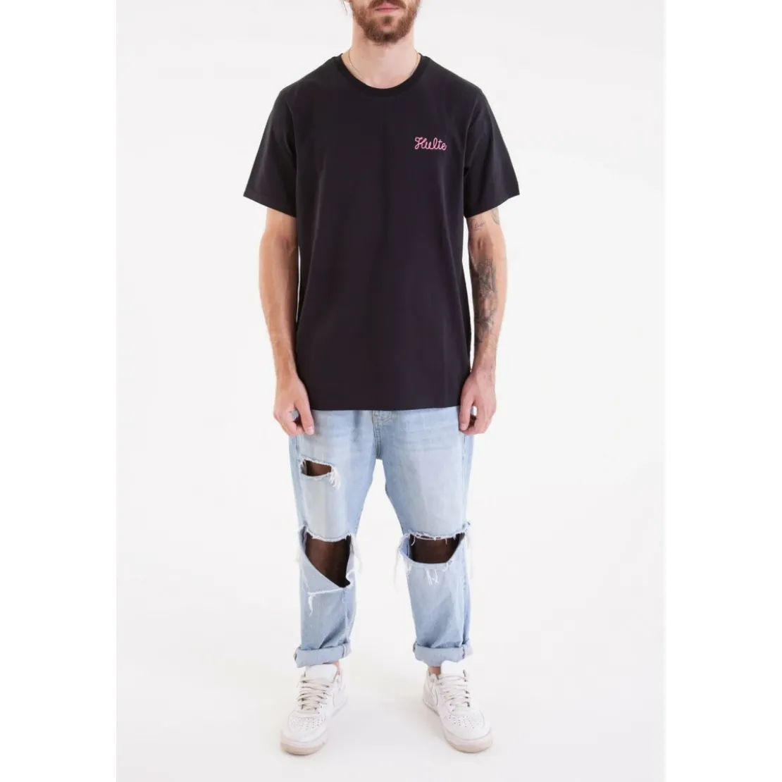 KulteTee-shirt CORPO SCRIPT - Noiren coton