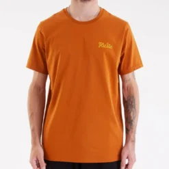 KulteTee-shirt CORPO SCRIPT - Ocre en coton