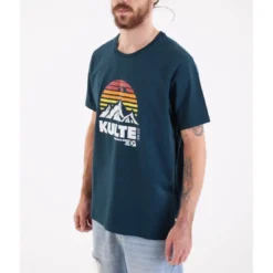 KulteTee-shirt NAGANO - Bleu canarden coton