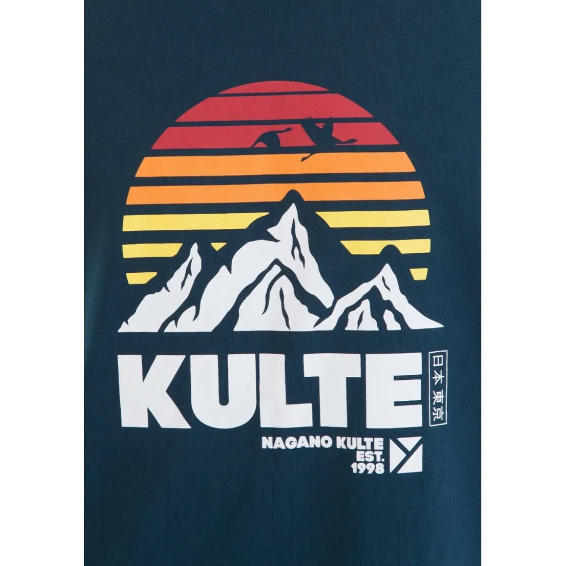 KulteTee-shirt NAGANO - Bleu canarden coton