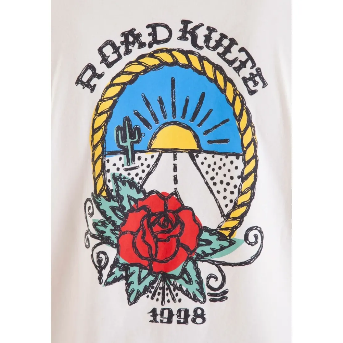 KulteTee-shirt ROAD KULTE - Blancen coton