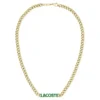 LacosteCollier Homme Lacoste Script - 2040475 Acier Doré, Vert