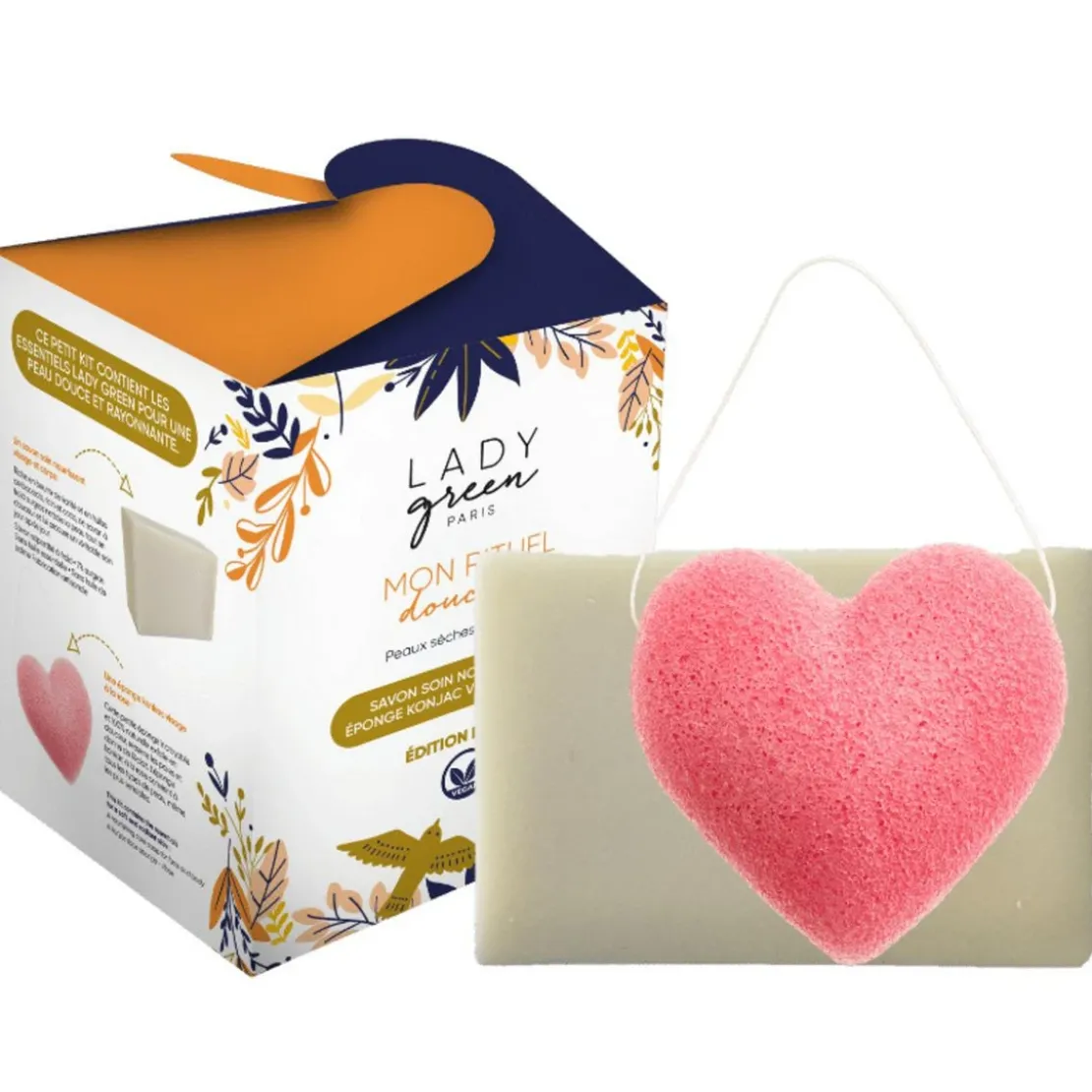 Lady GreenCoffret Rituel Douceur - Savon Nourissant + Eponge