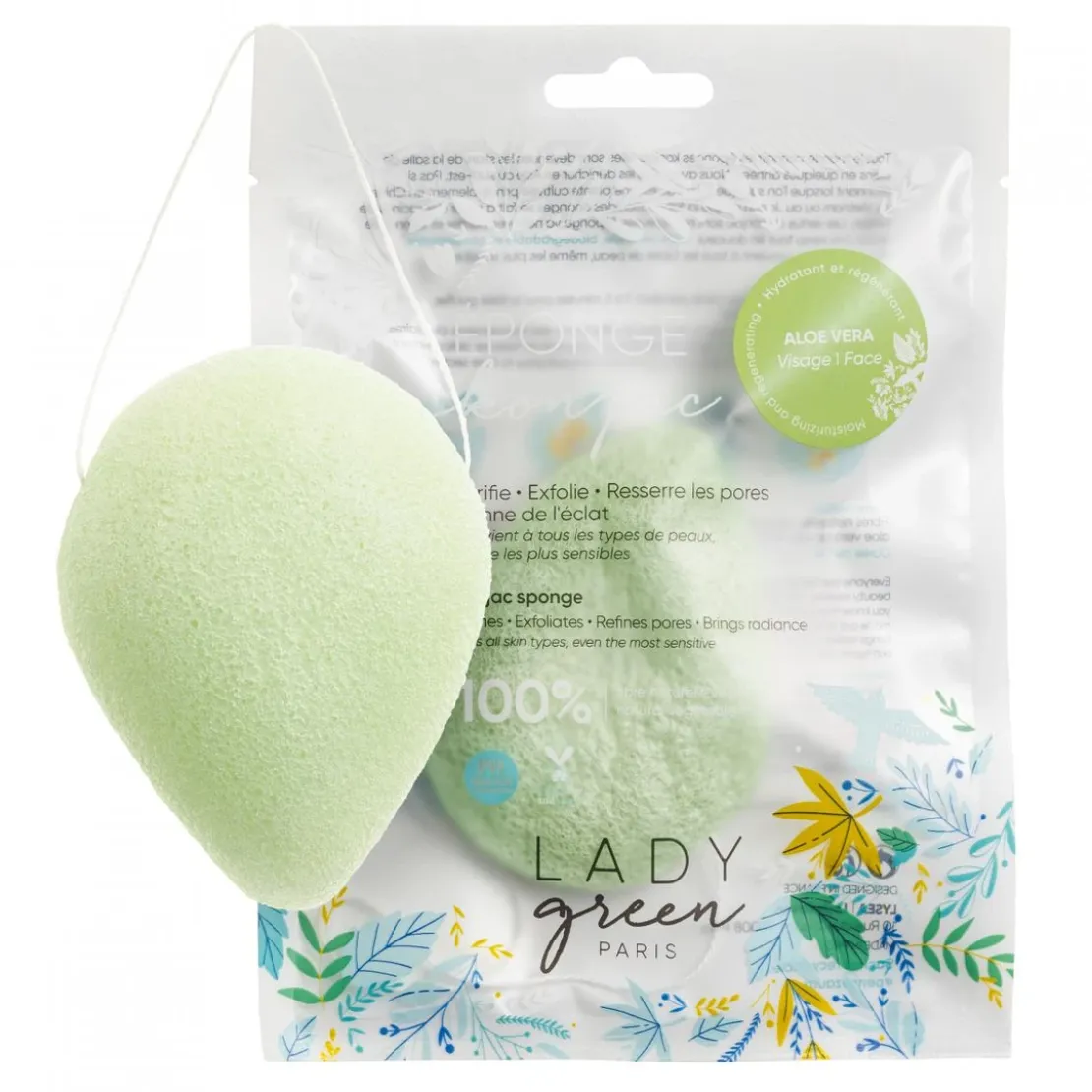 Lady GreenEponge Konjac Aloe Vera Visage