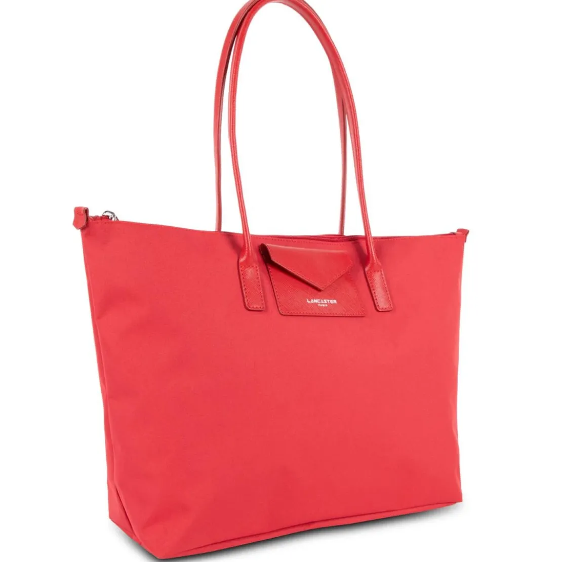 Lancaster MaroquinerieCabas Epaule Rouge Zippé Taille L SMART KBA - Lancaster en tissu