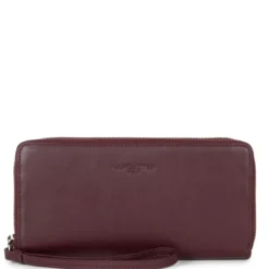 Lancaster MaroquinerieCompagnon Zippé autour Paris PM marron en cuir