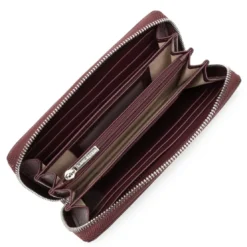 Lancaster MaroquinerieCompagnon Zippé autour Paris PM marron en cuir