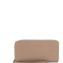 Lancaster MaroquinerieCompagnon Zippé Galet foncémenthe en cuir