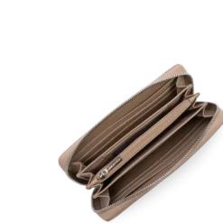 Lancaster MaroquinerieCompagnon Zippé Galet foncémenthe en cuir