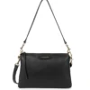 Lancaster MaroquineriePochette zippée en cuir noir Dune