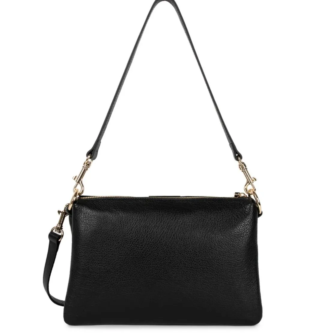 Lancaster MaroquineriePochette zippée en cuir noir Dune